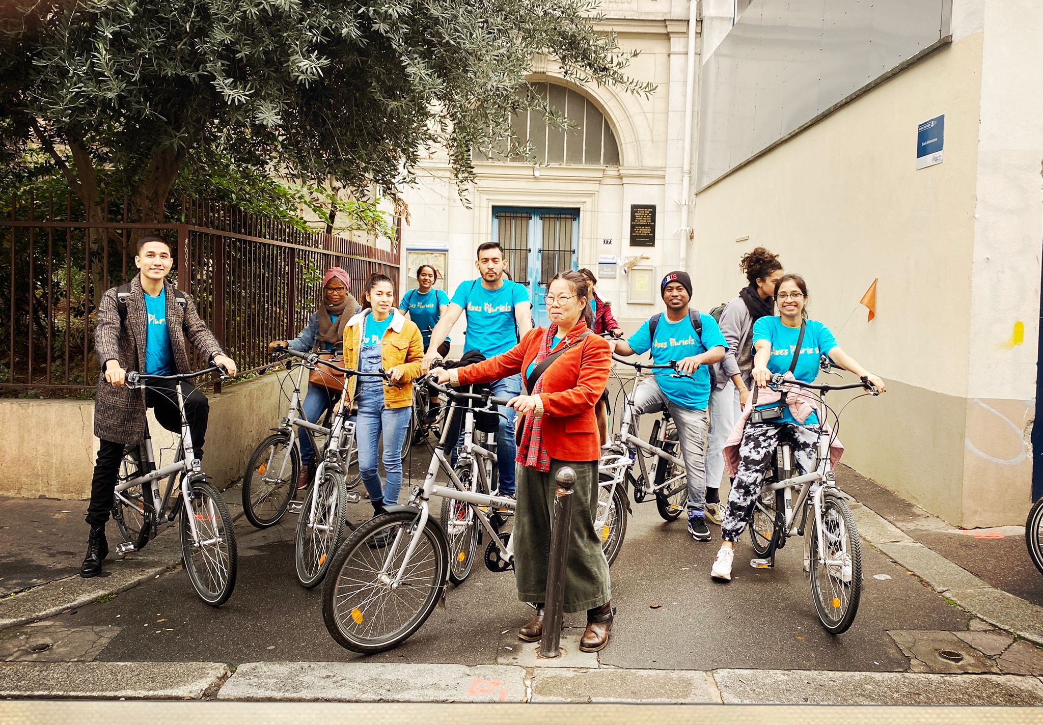 Départ de la sortie découverte de la ville de Paris en vélo
