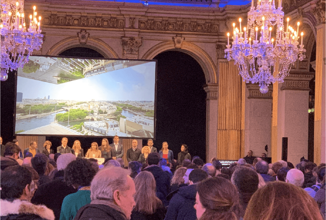 Assemblée lors des voeux de nouvel an 2023 par Madame la maire de Paris, Anne Hidalgo.